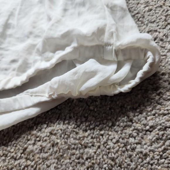 ANA Women Top Shirt Blouse Extra Large White Button Front Hi Low Hem Dress XL - Picture 7 of 8